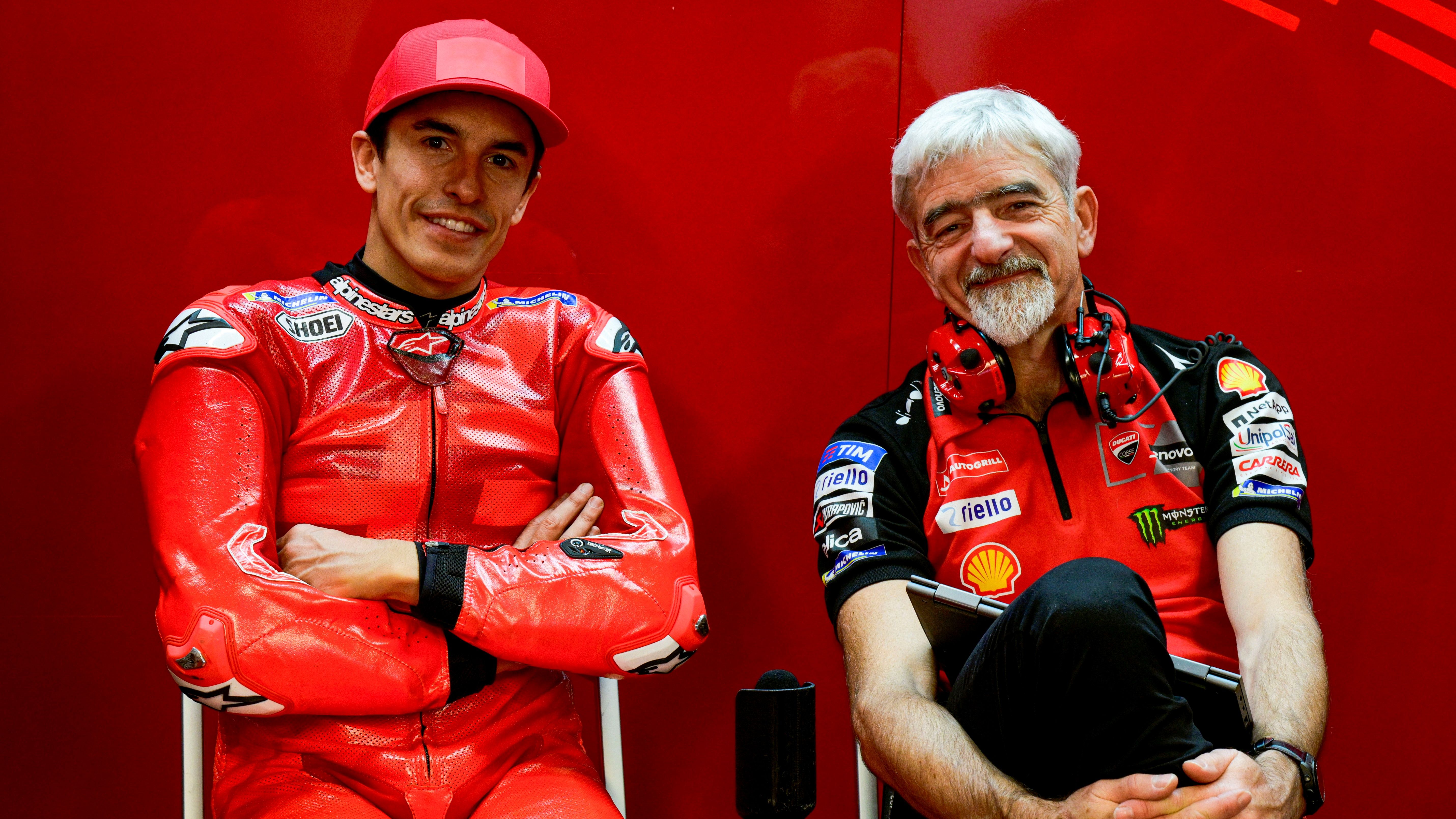 Marc Márquez y Gigi Dall'Igna, Test Barcelona MotoGP 2025