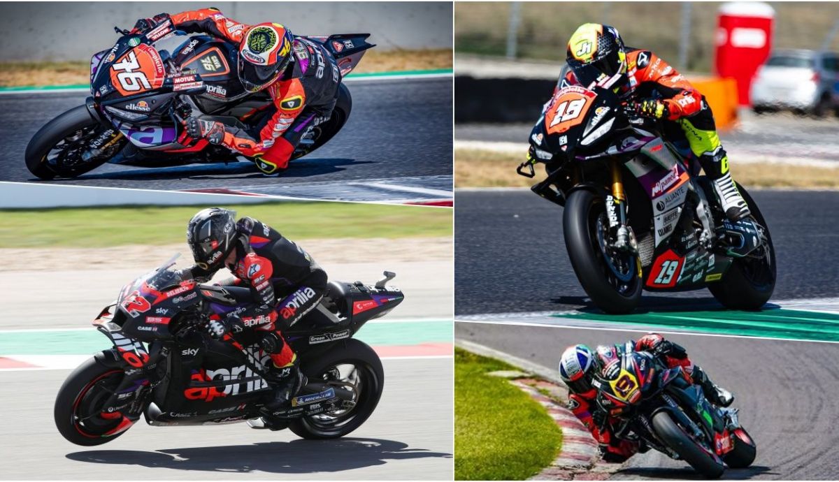 Samuele Cavalieri, Luca Bernardi, Maverick Viñales y Lewis Rollo, protagonistas con Aprilia en 2024