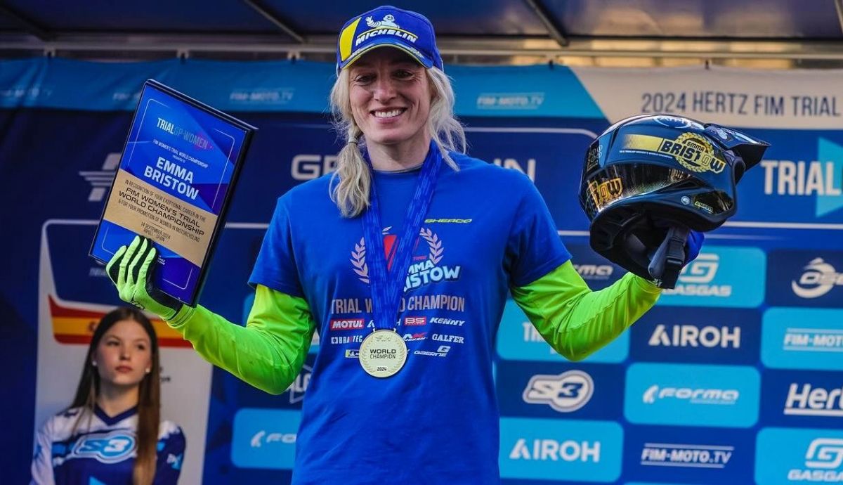 Emma Bristow festeja su décimo título mundial de trial Emma Bristow festeja su décimo título mundial de trial