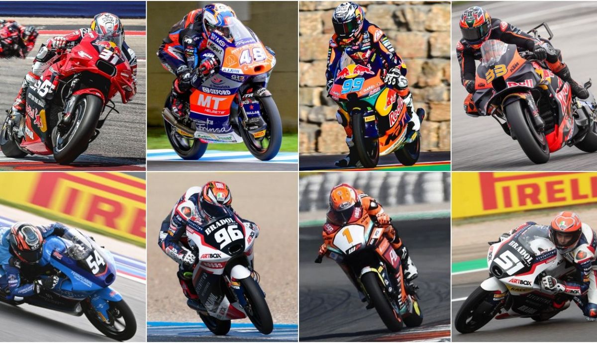 Pedro Acosta, Iván Ortolá, José Antonio Rueda, Brad Binder, Jesús Ríos, Guido Pini, Jeffrey Buis y Brian Uriarte, protagonistas en velocidad con KTM en 2024 Pedro Acosta, Iván Ortolá, José Antonio Rueda, Brad Binder, Jesús Ríos, Guido Pini, Jeffrey Buis y Brian Uriarte, protagonistas en velocidad con KTM en 2024
