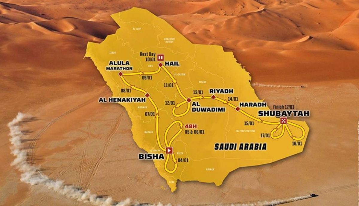 El recorrido del Dakar 2025 en Arabia Saudí