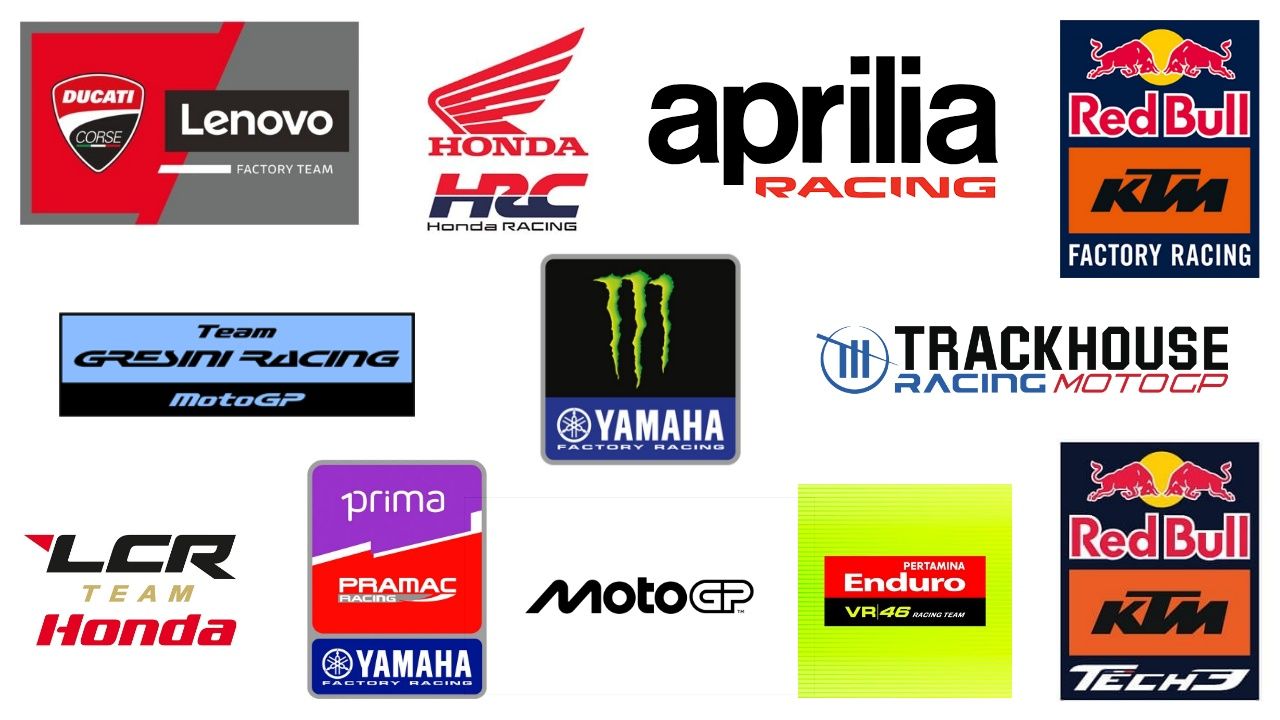 Ducati Lenovo, HRC Honda, Monster Yamaha, Aprilia, Red Bull KTM, Primac, Gresini, VR46, LCR y Tech3 son los equipos de MotoGP 2025