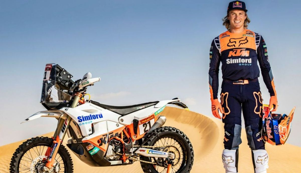 Daniel Sanders antes de su debut en el Dakar 2021