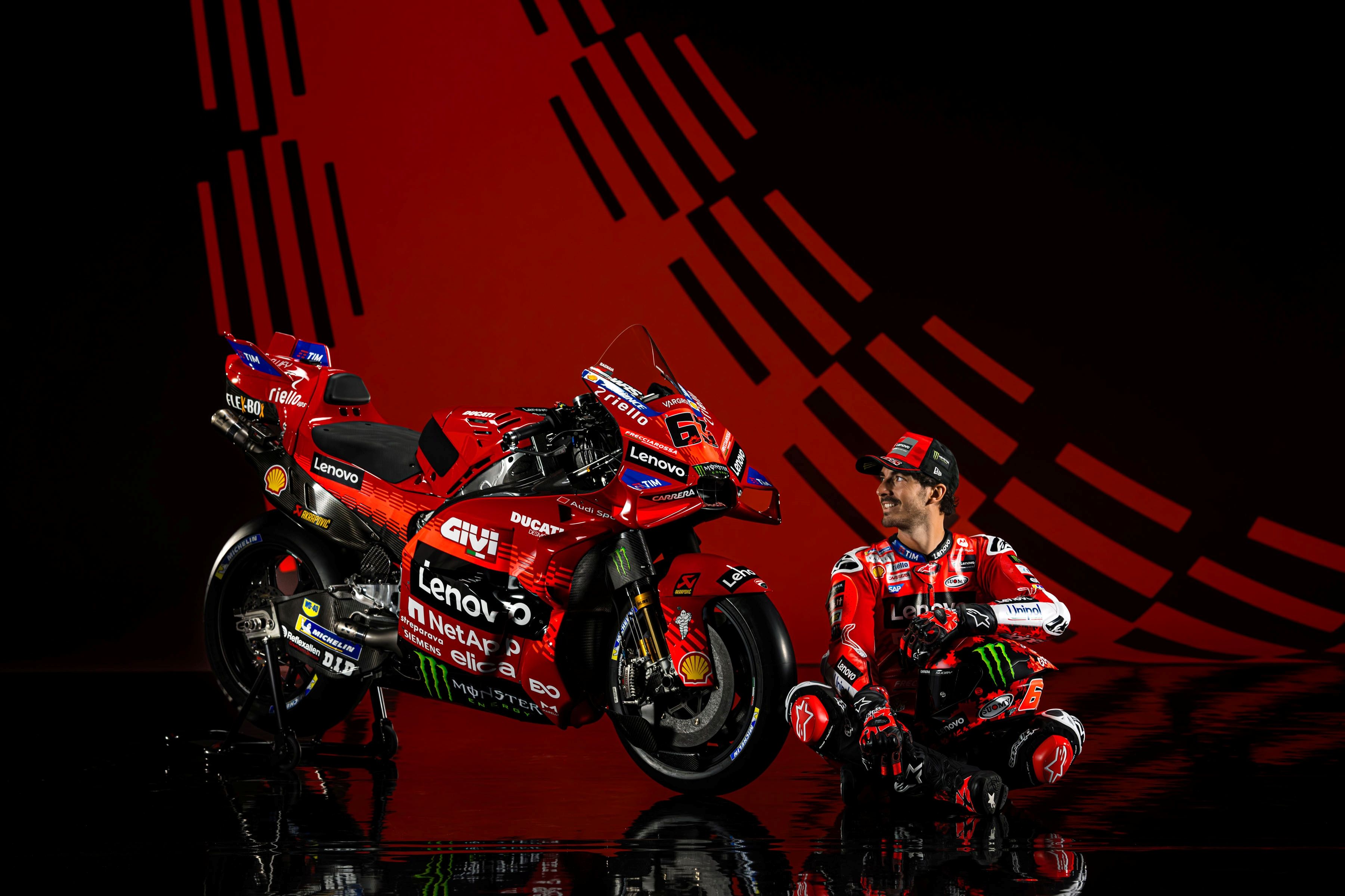 Ducati Desmosedici GP25 Lenovo MotoGP 2025 Pecco Bagnaia Marc Márquez 55