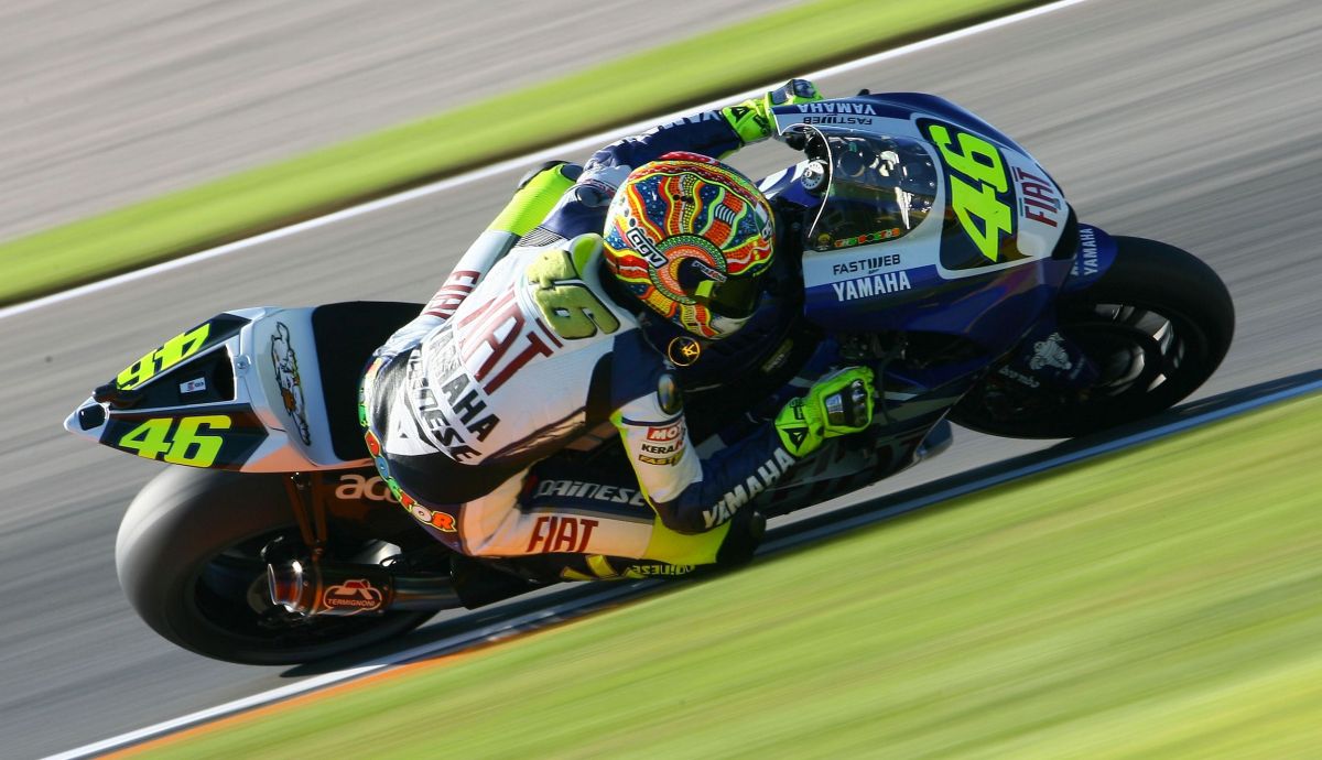 Valentino Rossi vio truncada su impresionante racha a los 27 años
