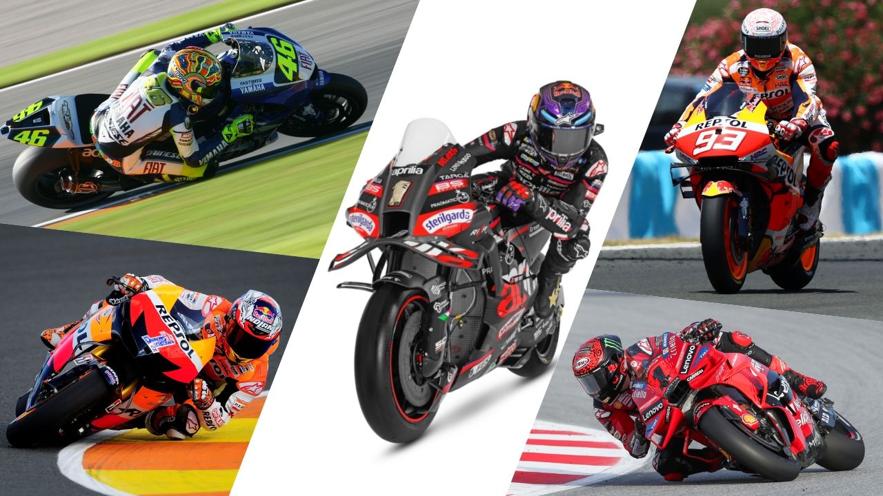 Valentino Rossi, Marc Márquez, Casey Stoner, Pecco Bagnaia y Jorge Martín fueron campeones de MotoGP con 26 años