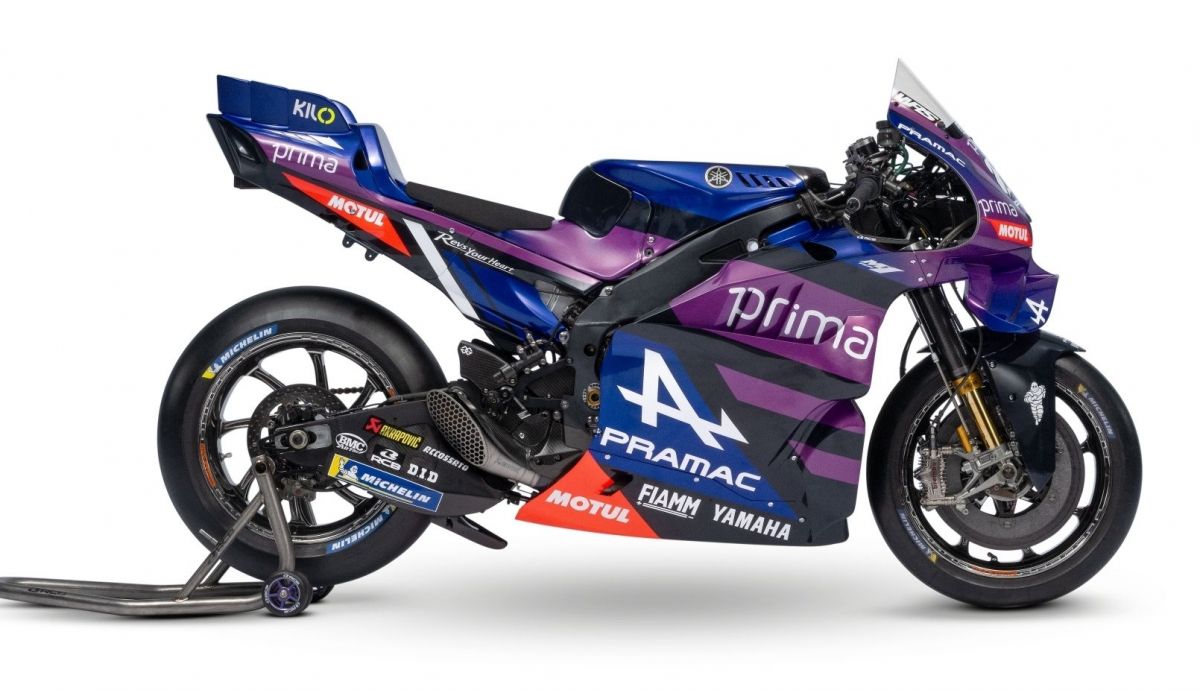 La Yamaha YZR M1 del Prima Pramac para MotoGP 2025