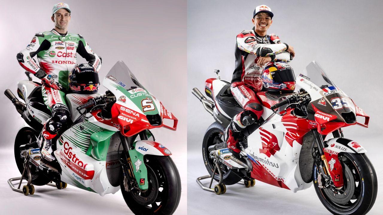 Johann Zarco y Somkiat Chantra sobre las Honda RC213V del LCR para MotoGP 2025
