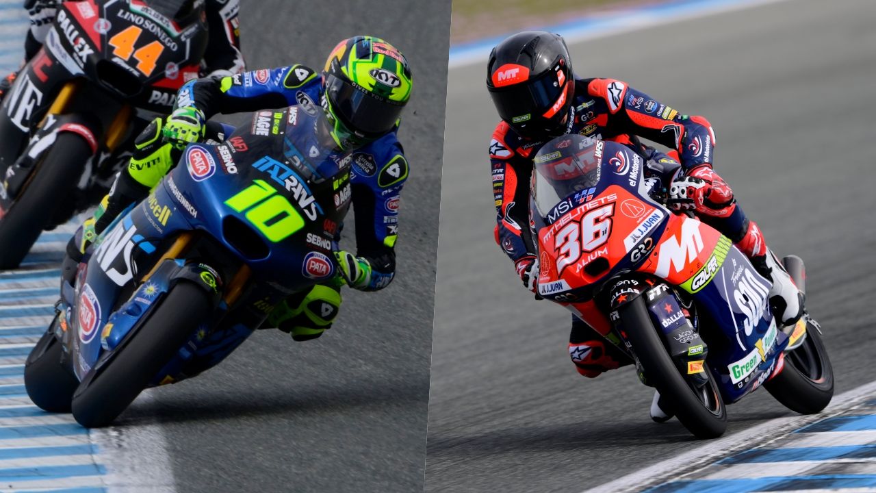 Diogo Moreira y Ángel Piqueras han sido los más rápidos de Moto2 y Moto3 en el primer día del Test Oficial 2025 en Jerez