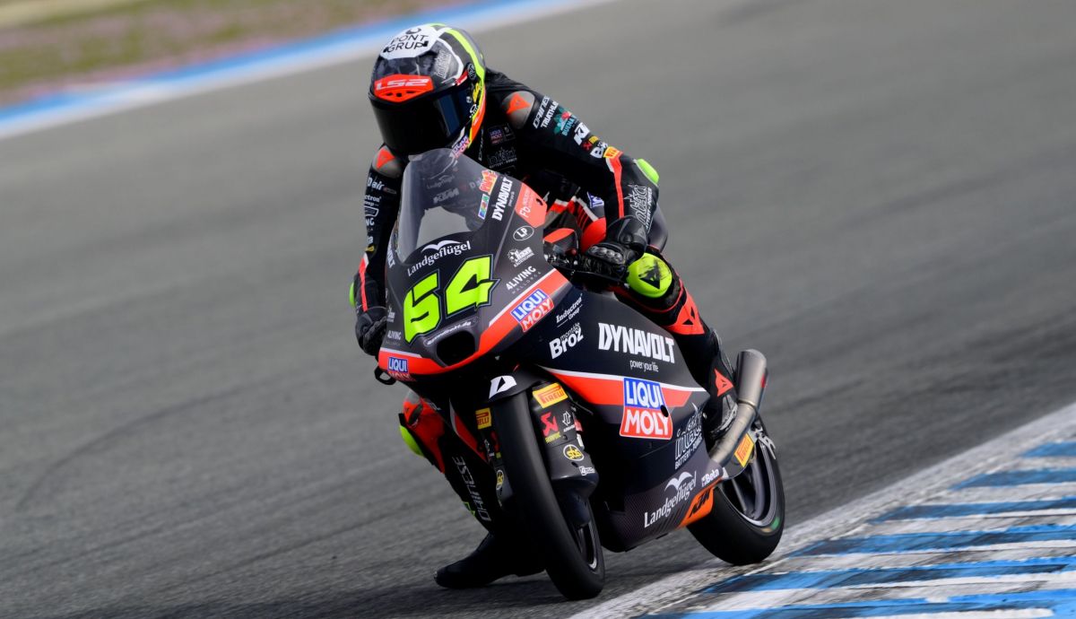 David Muñoz ha dado un gran salto para comandar el segundo día de Moto2 en el test 2025 en Jerez