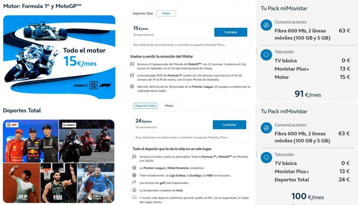 Movistar+ permite ver MotoGP 2025 desde 91 euros Movistar+ permite ver MotoGP 2025 desde 91 euros