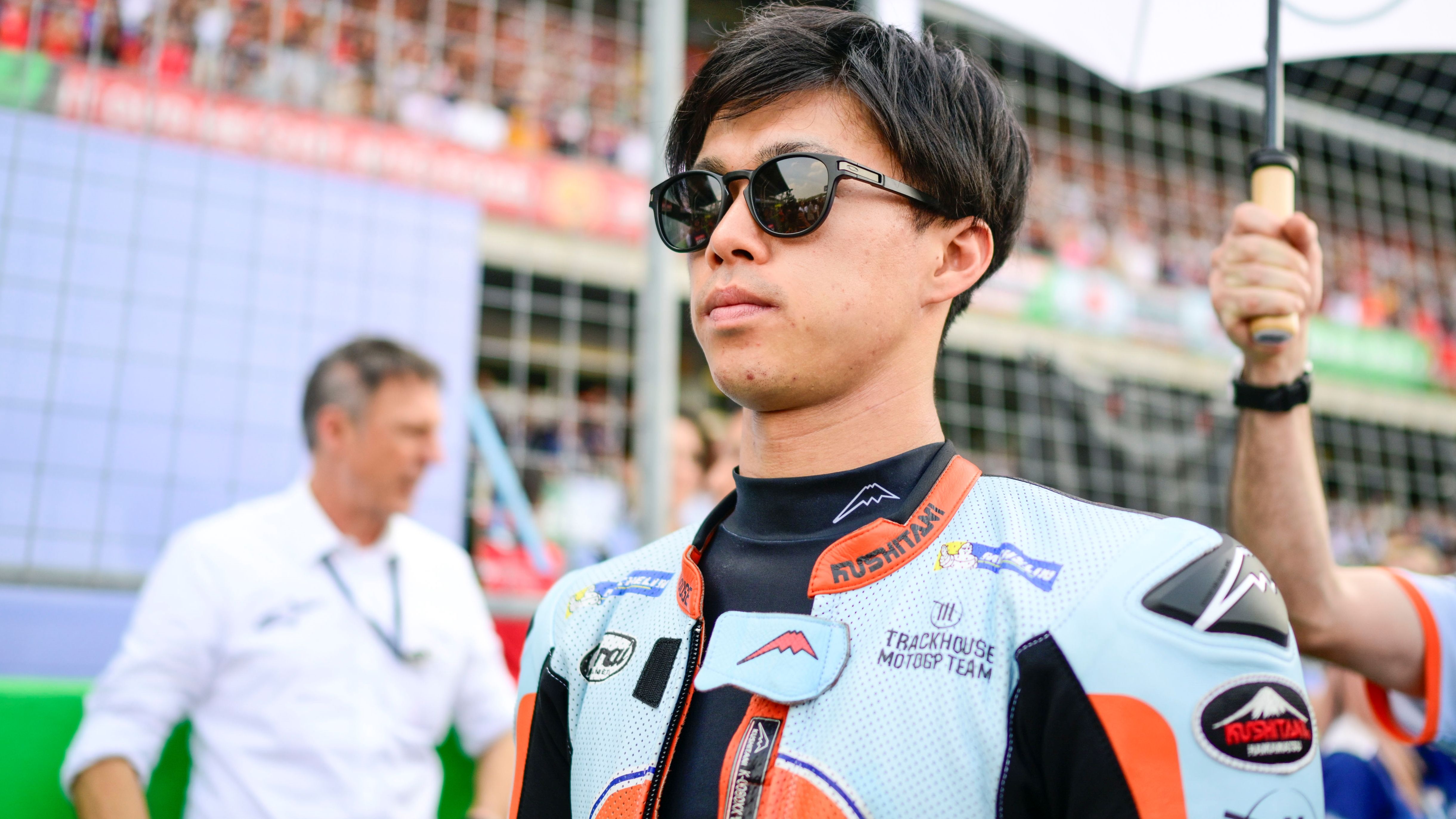Ai Ogura en la parrilla antes de la carrera del GP de Tailandia de MotoGP 2025