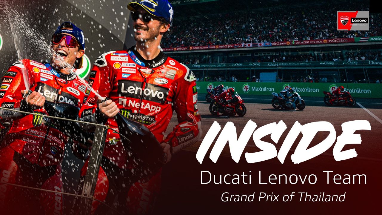 Las imágenes inéditas de primera victoria de Marc Márquez con Ducati oficial