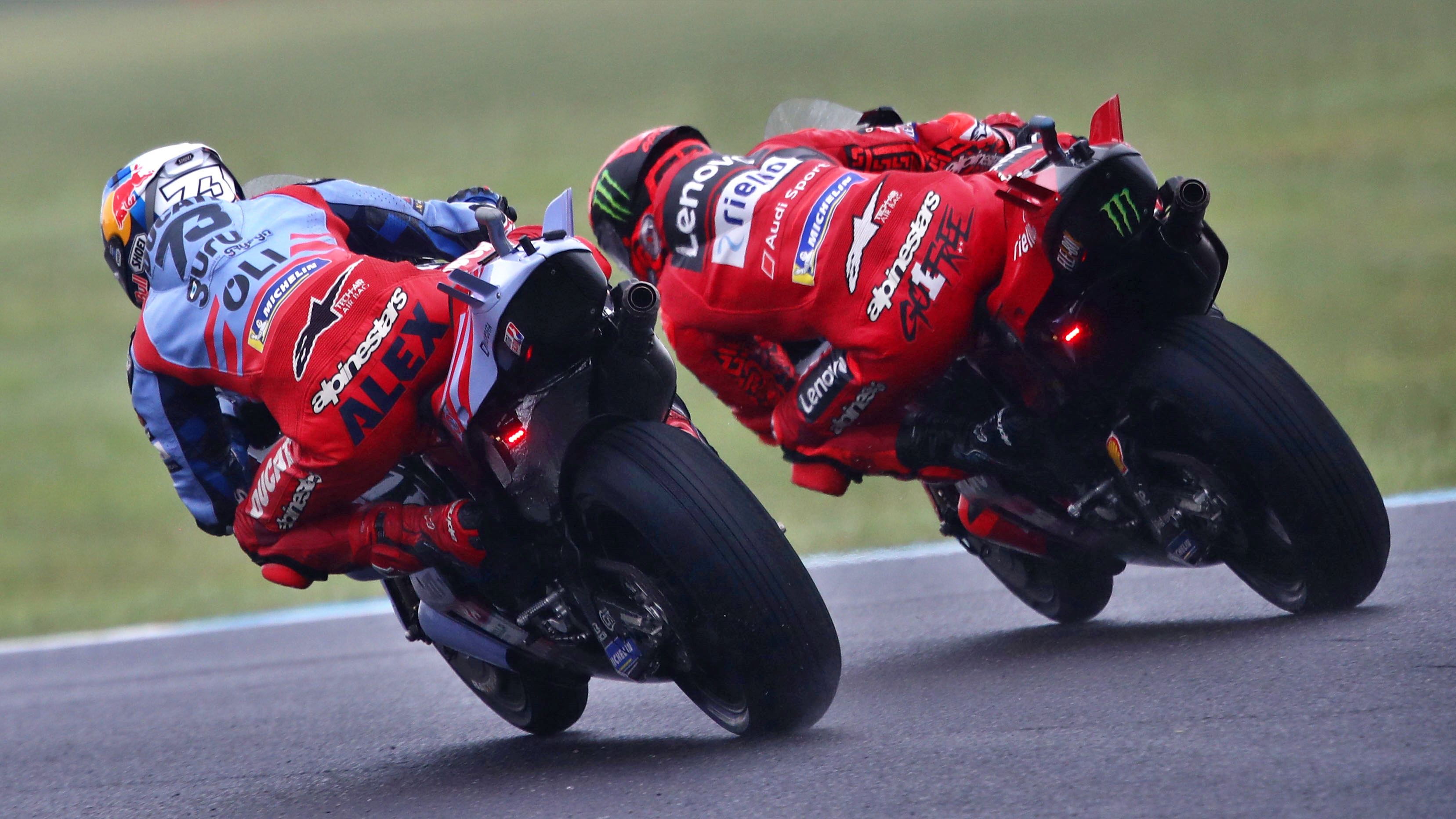 Álex Márquez y Pecco Bagnaia en el último paso de MotoGP por Argentina
