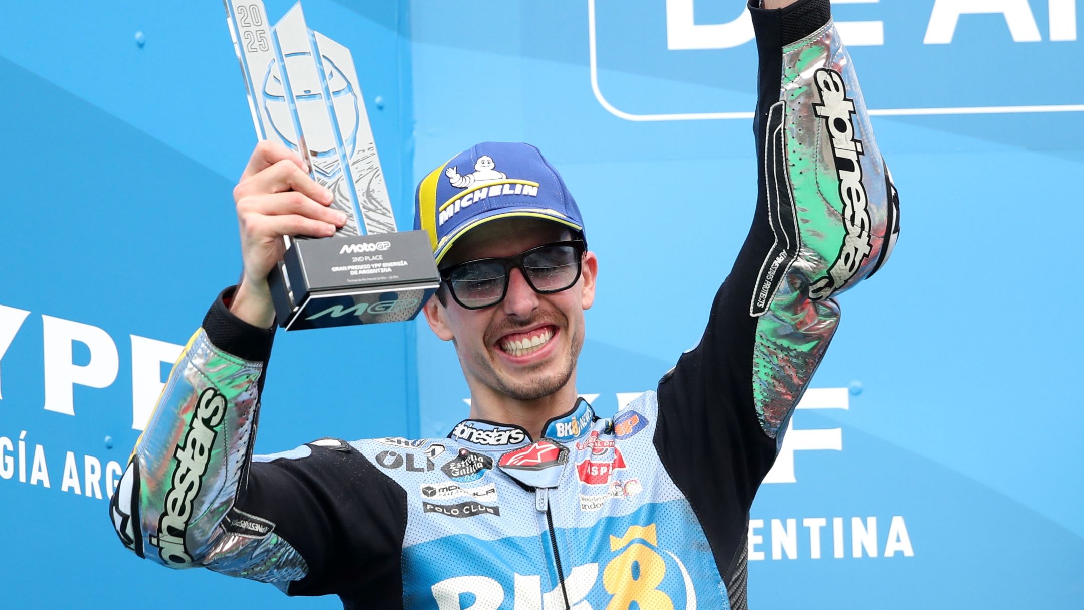 Alex Márquez en el podio del Gran Premio de Argentina