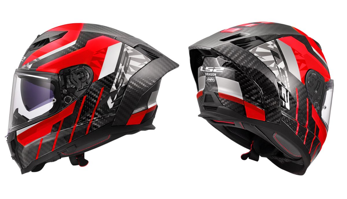 LS2 Helmets Dragon TRAX RED