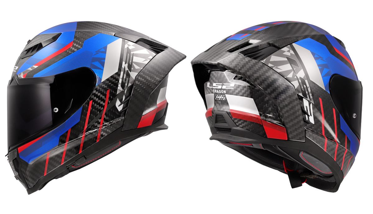 LS2 Helmets Dragon TRAX BLUE RED 