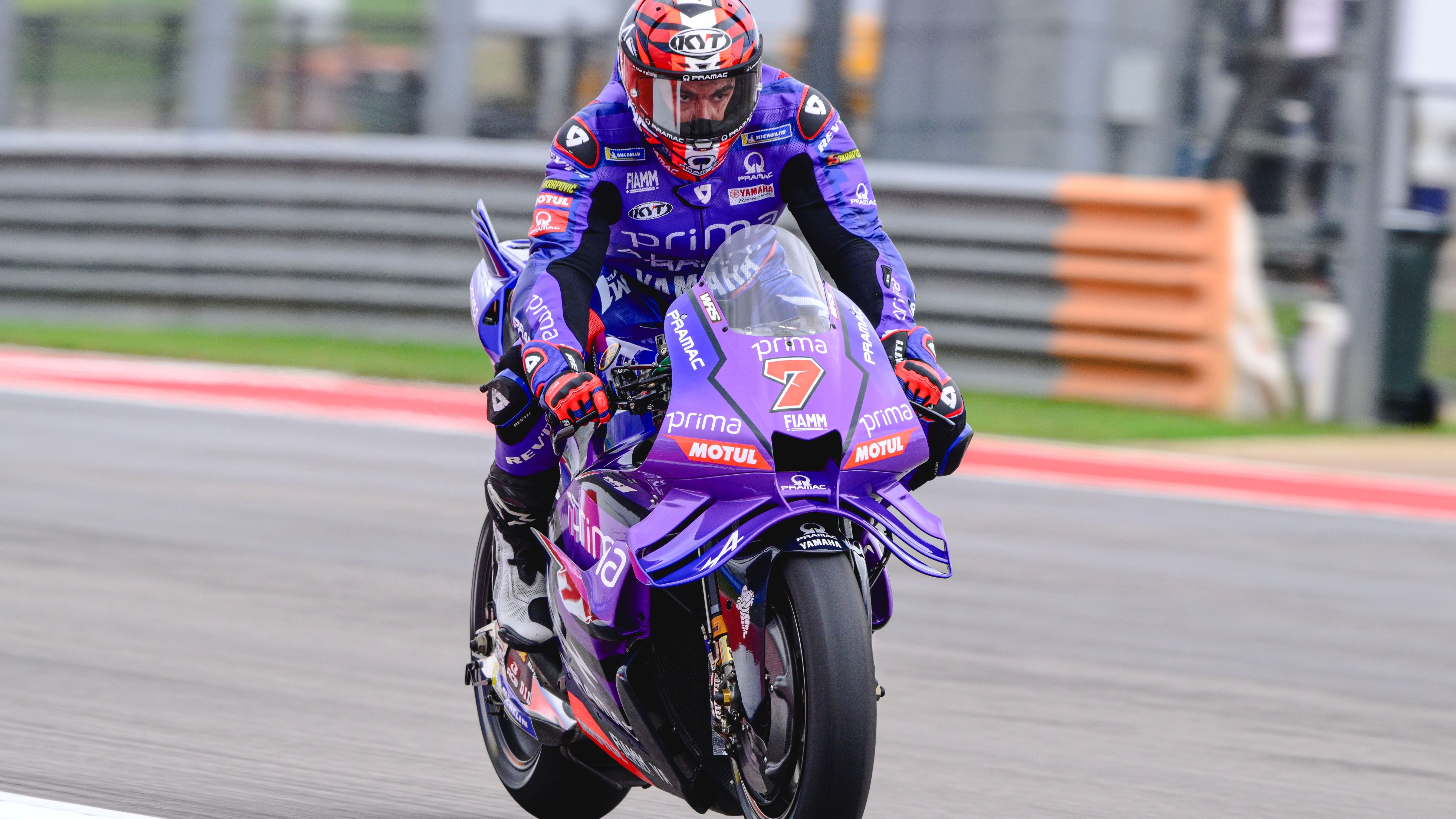 Augusto Fernández ya corrió con la Yamaha del Pramac en el GP de las Américas de MotoGP 2025