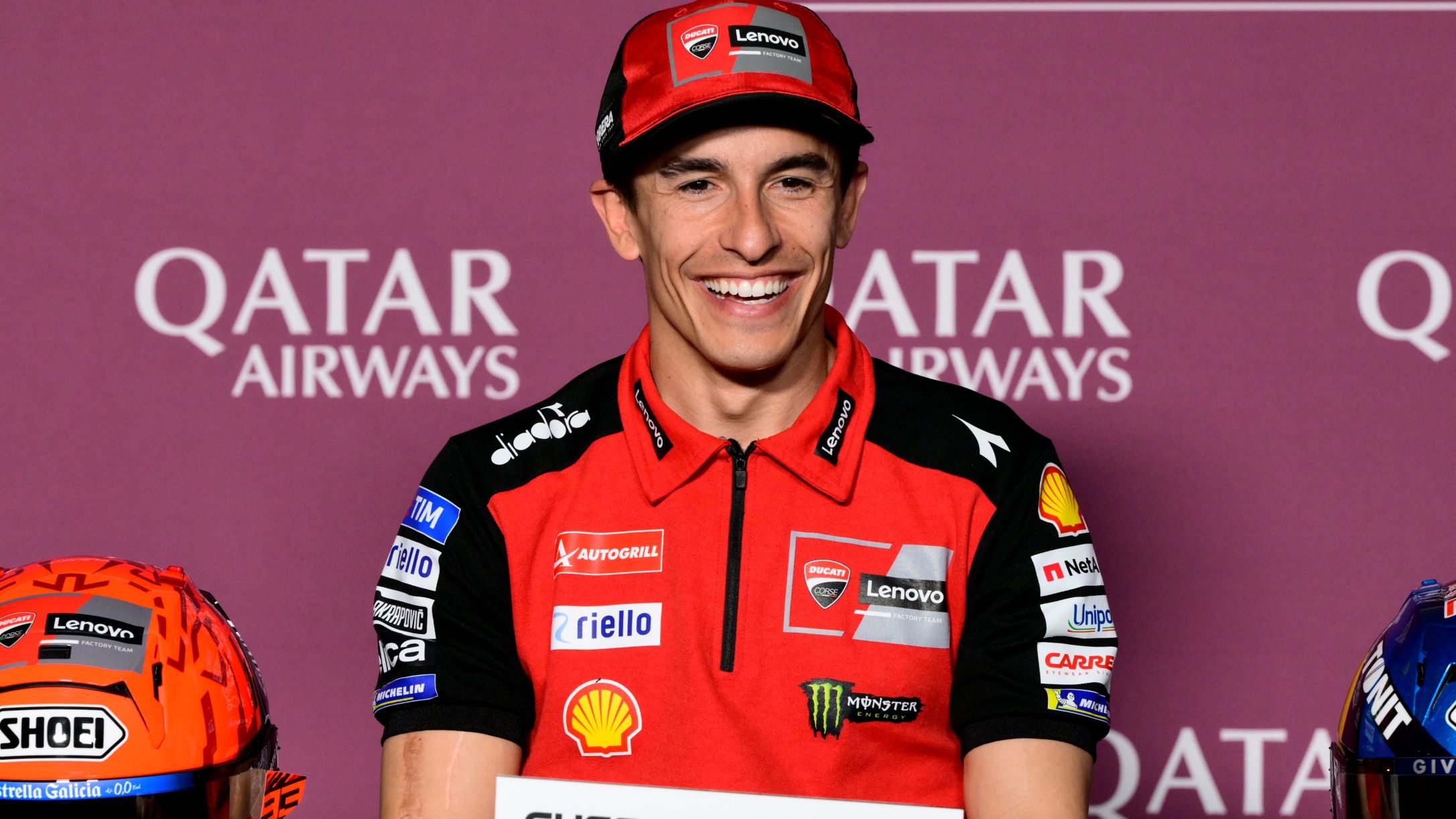 Marc Márquez en la rueda de prensa previa del GP de Qatar de MotoGP 2025
