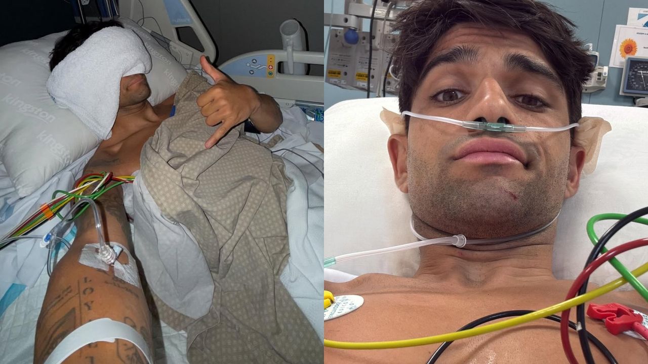 Jorge Martín en el hospital de Doha tras su accidente ayer en el GP de Qatar