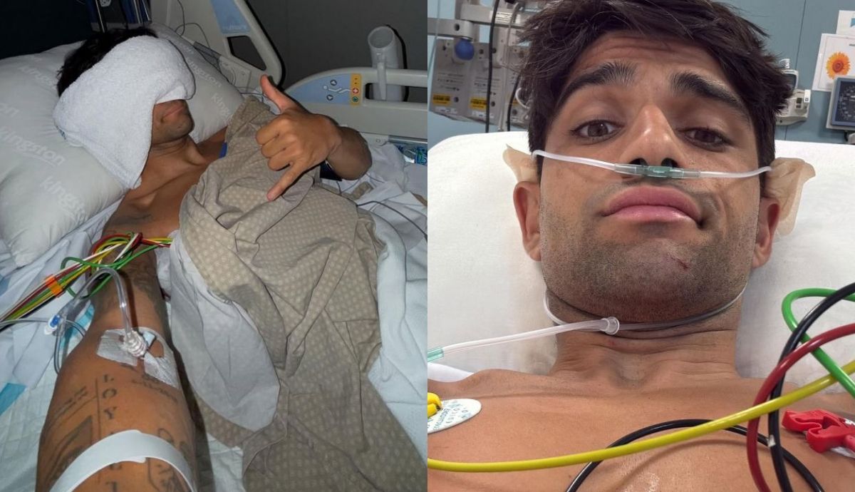 Jorge Martín en el hospital de Doha tras su accidente ayer en el GP de Qatar