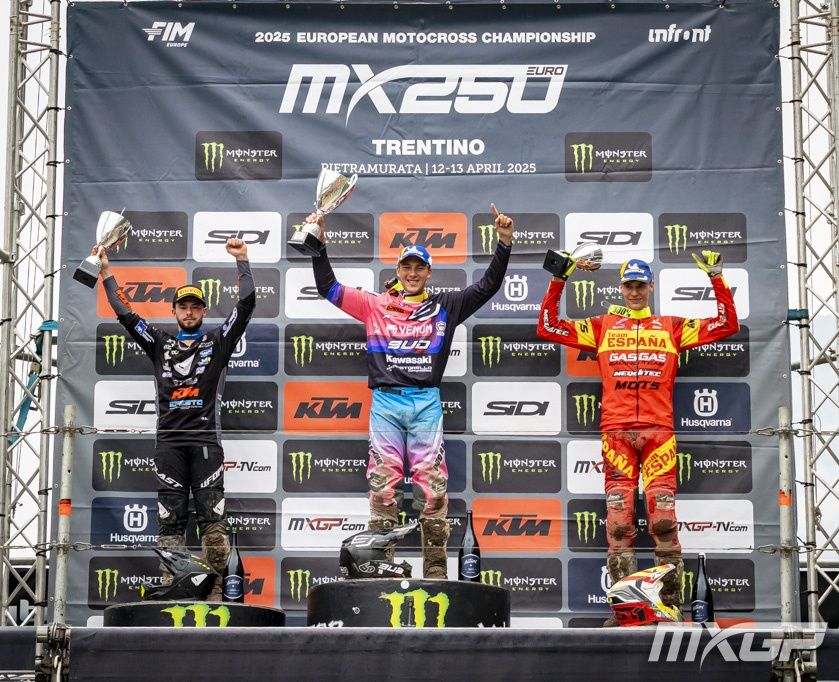 ¡Boom! Fran García consquista su primera victoria general en el Europeo MX 250.