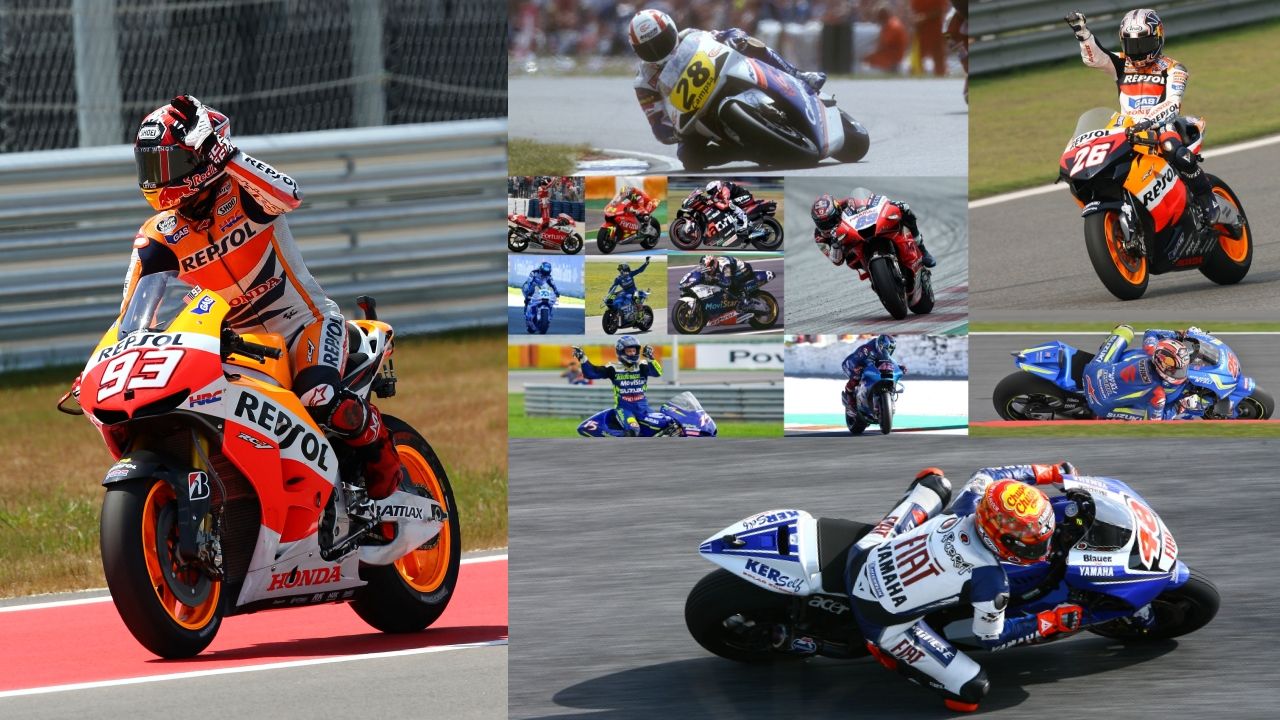 Las 200 victorias de España en 500cc y MotoGP se reparten entre 14 pilotos