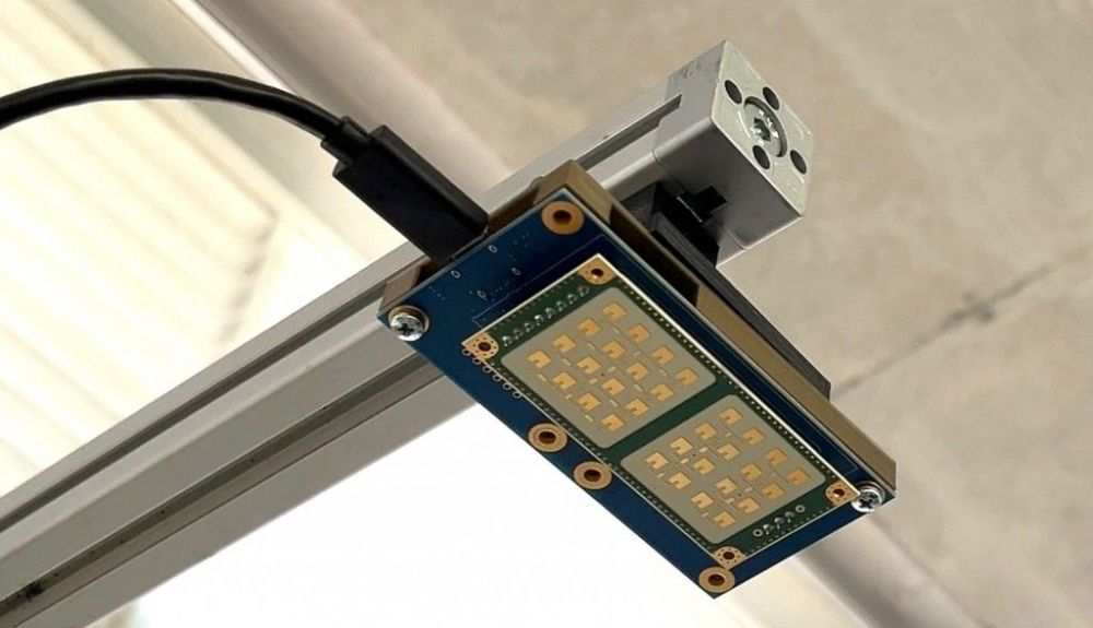 Detalle de una de las unidades de radar de bajo coste utilizada por los investigadores en el prototipo. Foto: Universidad Rovira i Virgili