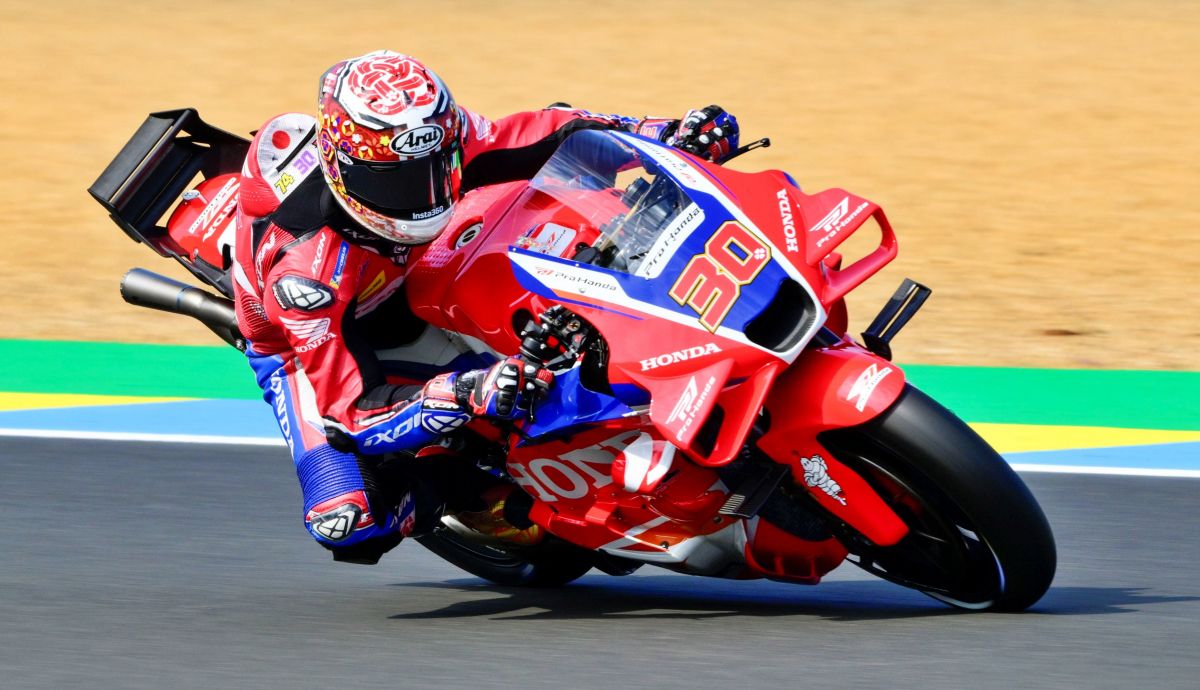 Takaaki Nakagami durante el pasado GP de Francia en Le Mans