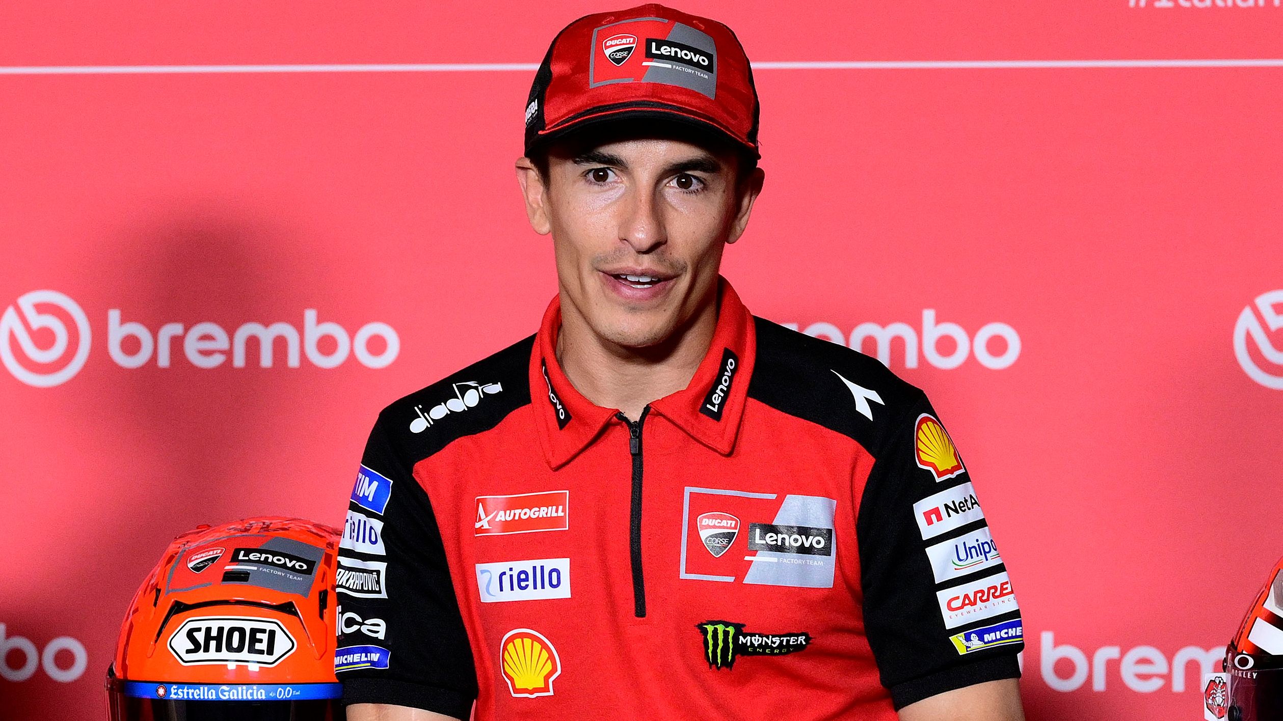 Marc Márquez durante la rueda de prensa previa del Gran Premio de Italia de MotoGP 2025 en Mugello