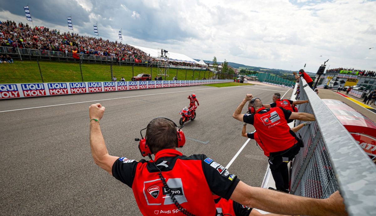 Ducati celebra la victoria de Marc Márquez en Sachsenring Ducati celebra la victoria de Marc Márquez en Sachsenring