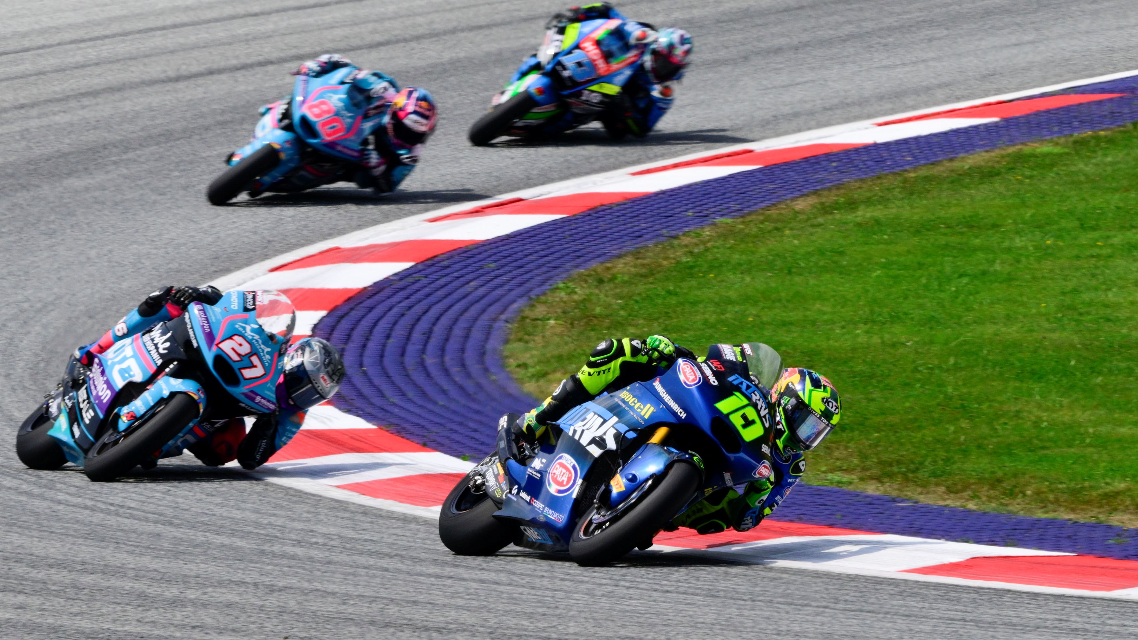 Diogo Moreira, Dani Holgado, David Alonso y Celestino Vietti, Moto2 Austria 2025