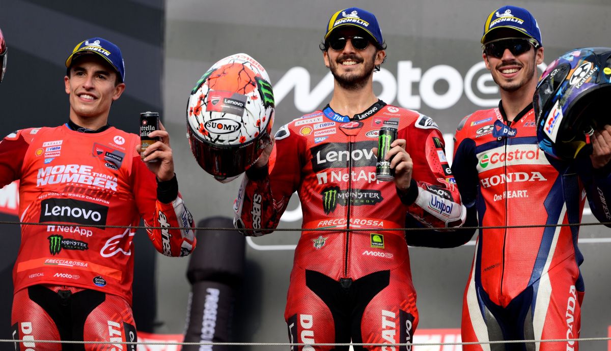 Pecco Bagnaia ha ganado ante el campeón Marc Márquez y Joan Mir