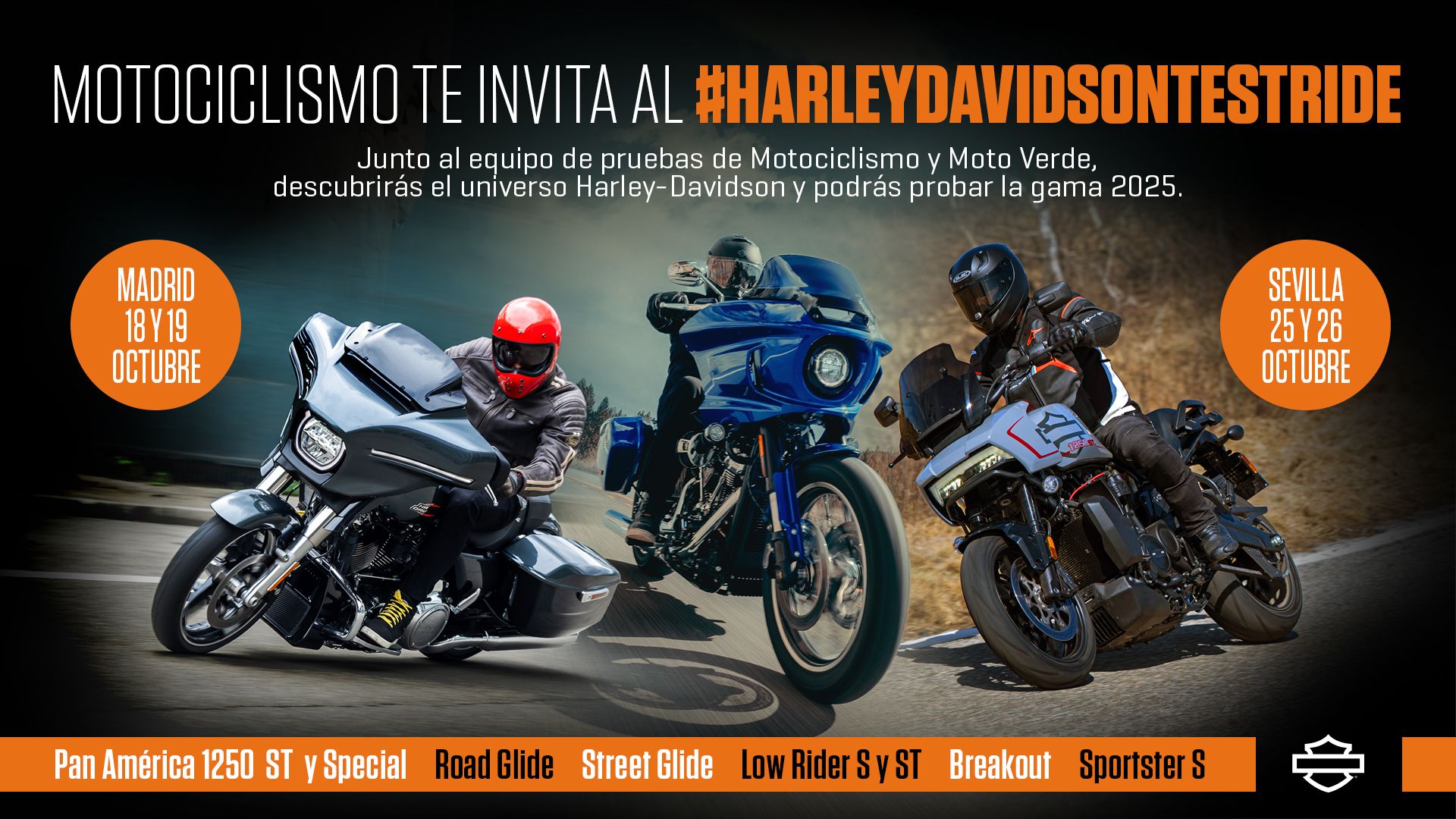 Prueba la colección Harley-Davidson 2025 en los H-D Test Ride