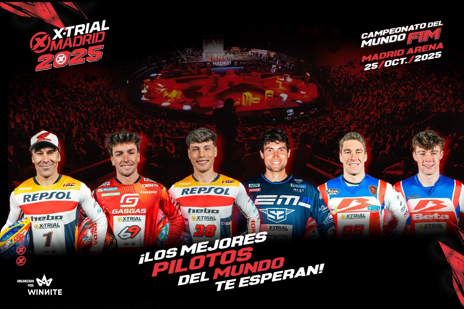X-trial Madrid. Código descuento entradas con MOTO VERDE. Pilotos confirmados.