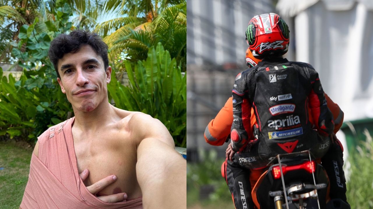 Marc Márquez se ha lesionado tras el incidente con Marco Bezzecchi, que está bien