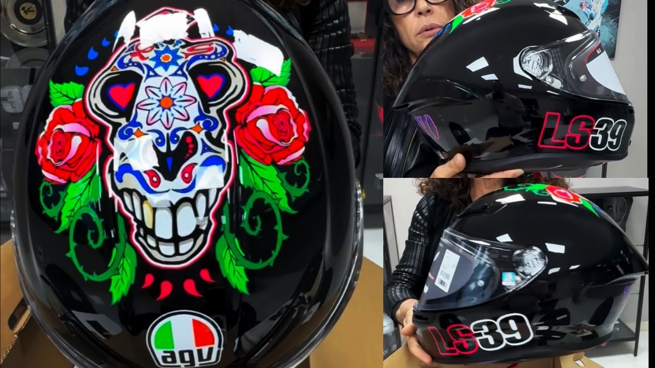 El casco en homenaje a Luis Salom en el décimo aniversario de su muerte