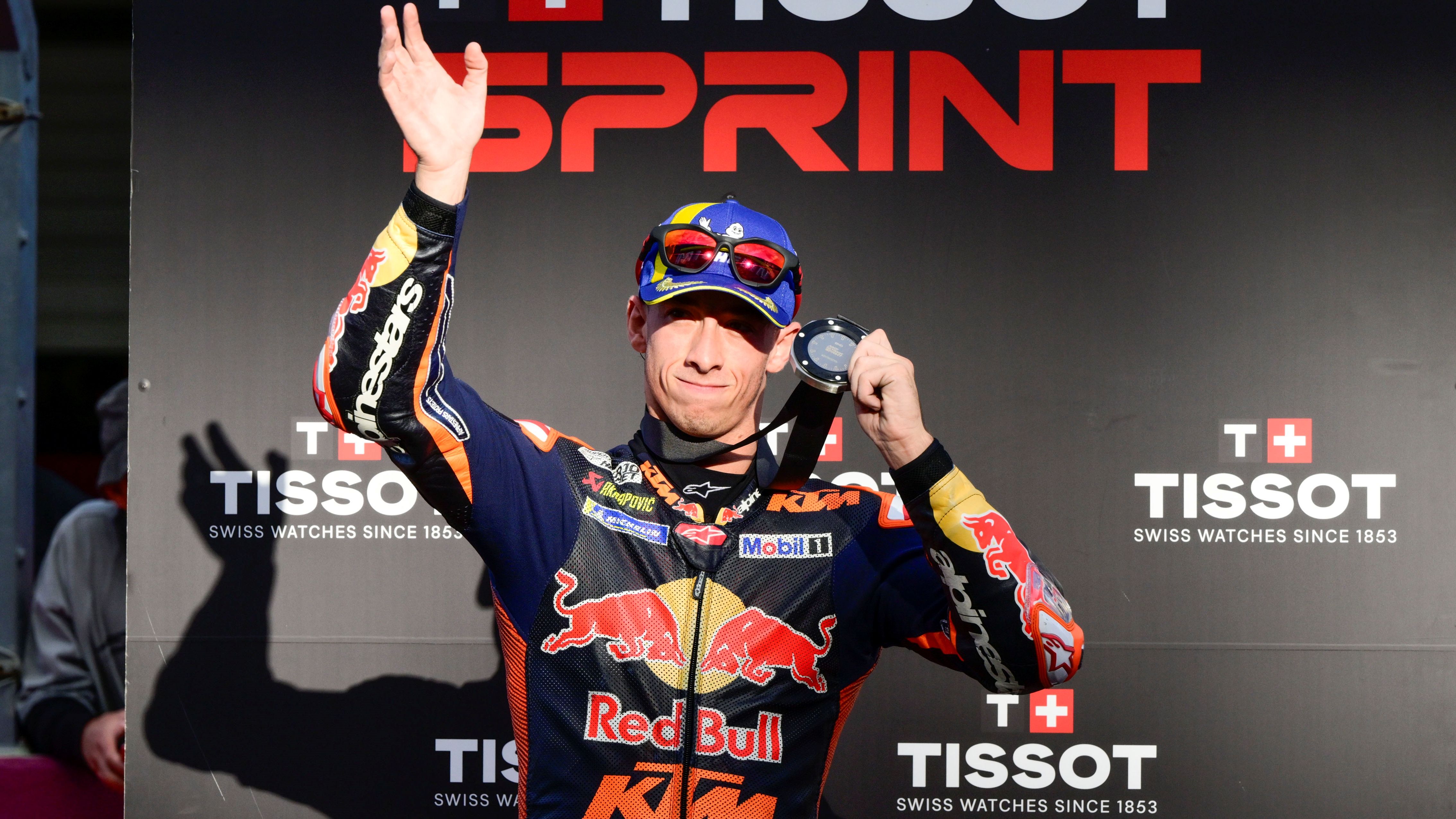 Pedro Acosta en el podio del Sprint del Gran Premio de Portugal de MotoGP 2025