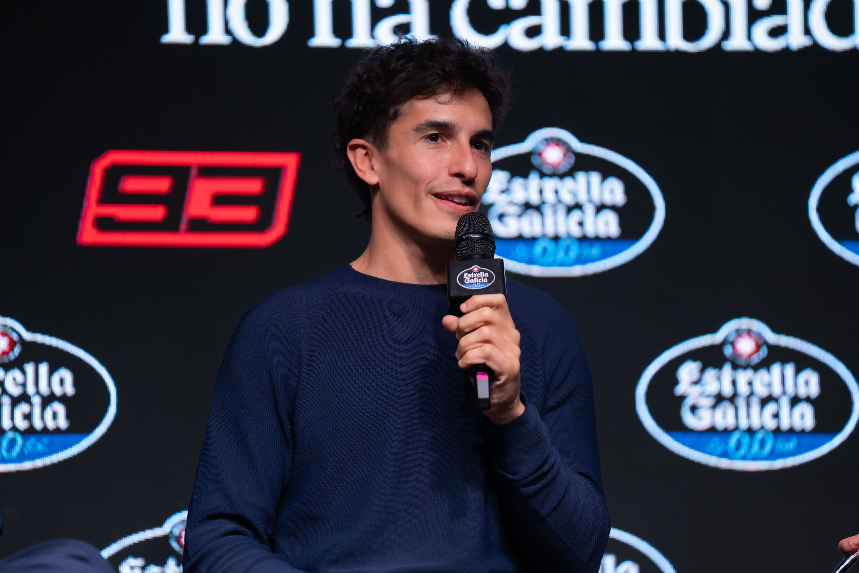 Marc Márquez ha reaparecido en un acto de su patrocinador personal, Estrella Galicia 0,0