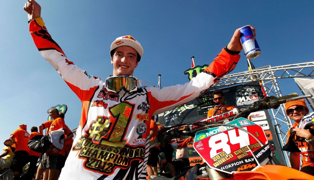 Jeff Herlings ganó su primer título mundial de MX2 en 2012