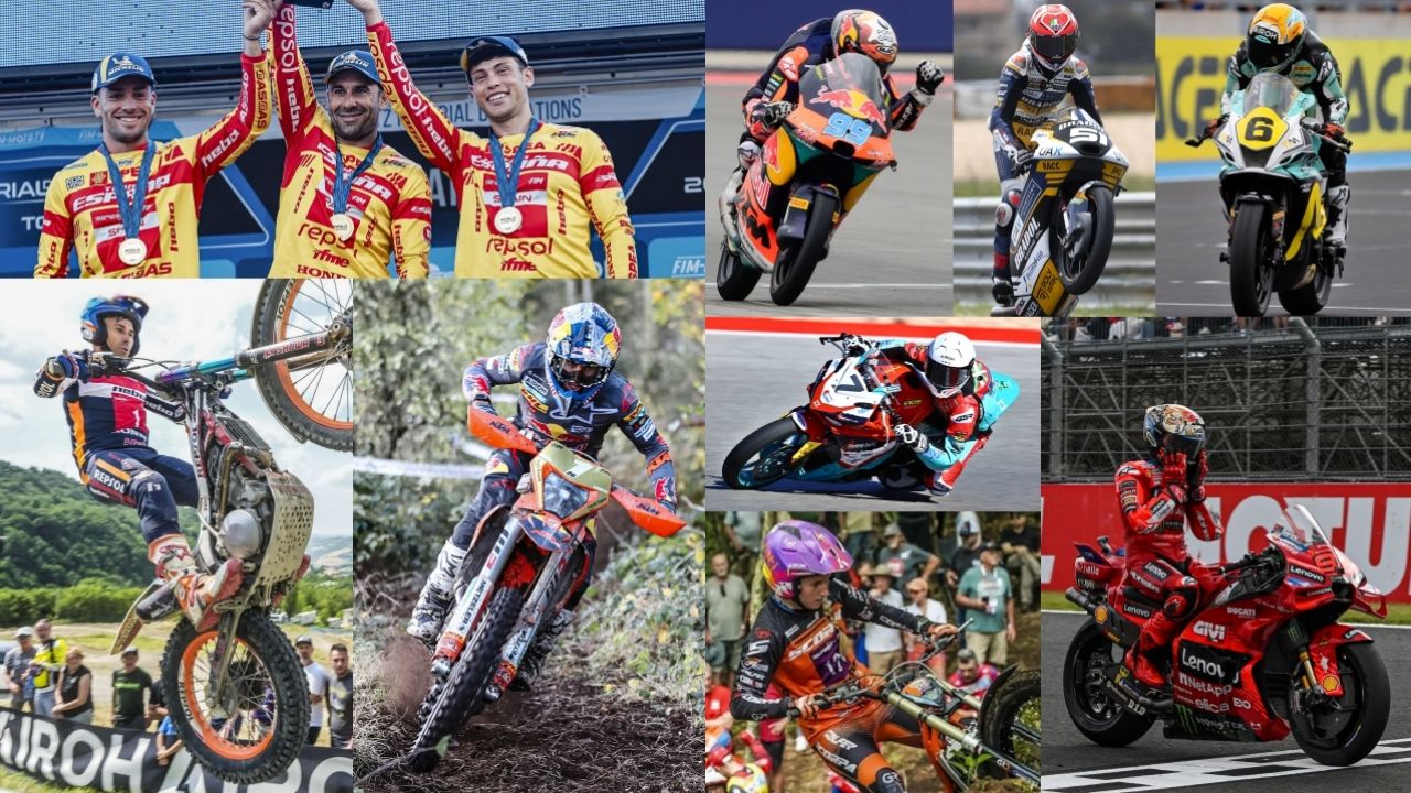 TDN masculino, Toni Bou, Josep García, josé Antonio Rueda, Brian Uriarte, María Herrera, Beñat Fernández, Berta Abellan y Marc Márquez, los campeones del mundo de España en 2025