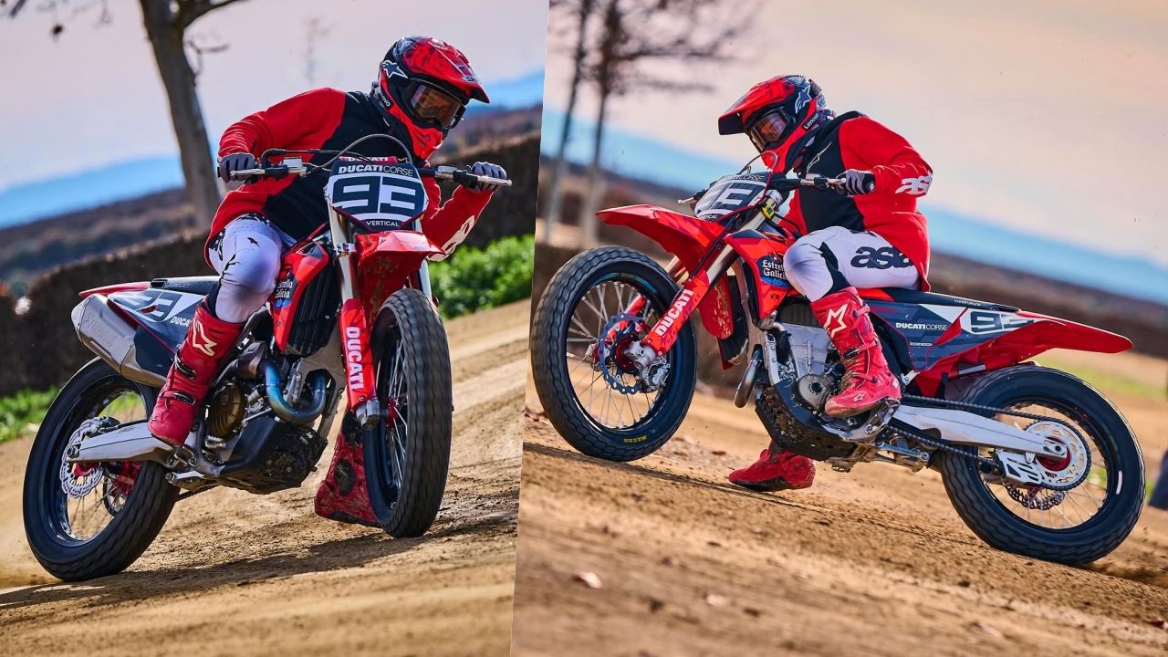 Marc Márquez ha vuelto a entrenar con una Ducati Desmo 450MX en Alcarrás (Fotos: IG Marc Márquez)