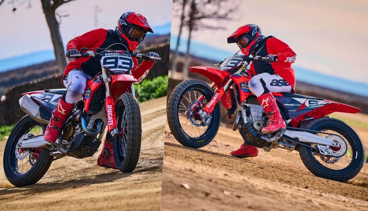 Marc Márquez ha vuelto a entrenar con una Ducati Desmo 450MX en Alcarrás (Fotos: IG Marc Márquez)