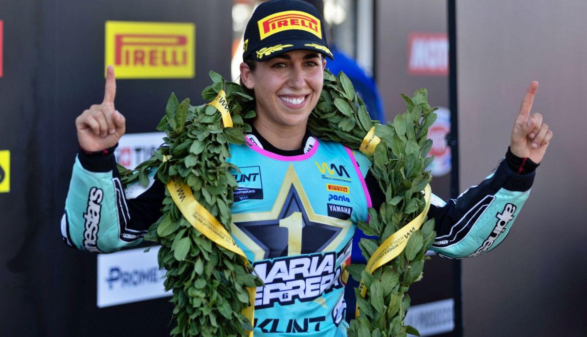 María Herrera festeja su título mundial de WCR 2025