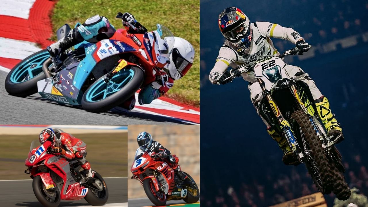 Beñat Fernández con Kove, Jonny Walker con Triumph, Bo Bendsneyder con MV Agusta y Raffaele De Rosa con QJMotor en 2025