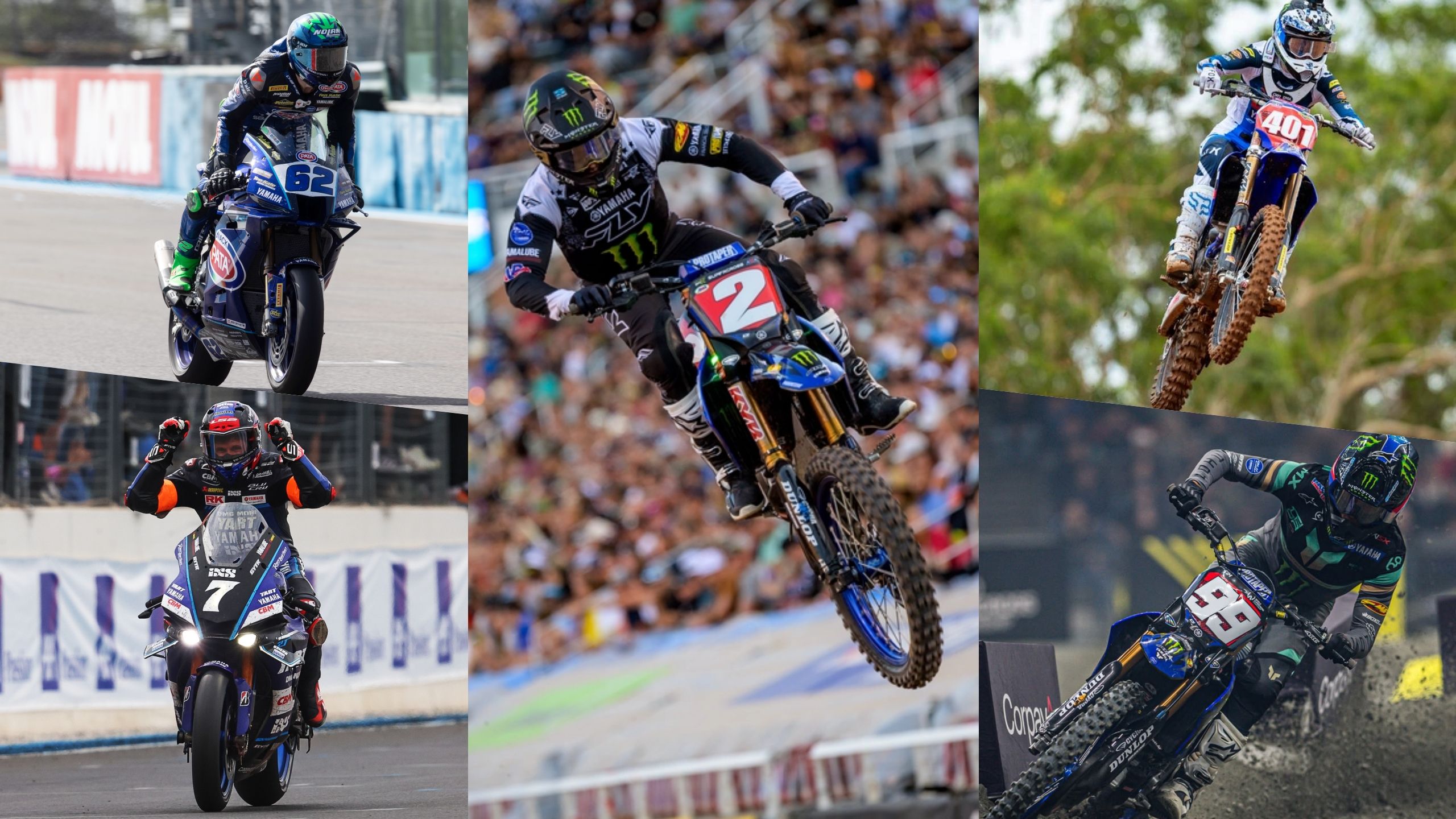 Stefano Manzi, YART, Cooper Webb, Lotte van Drunen y Max Anstie han sido campeones en 2025 con Yamaha