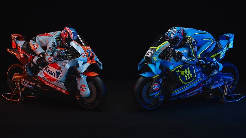 Las dos decoraciones de la Aprilia RS GP26 del Trackhouse para MotoGP 2026