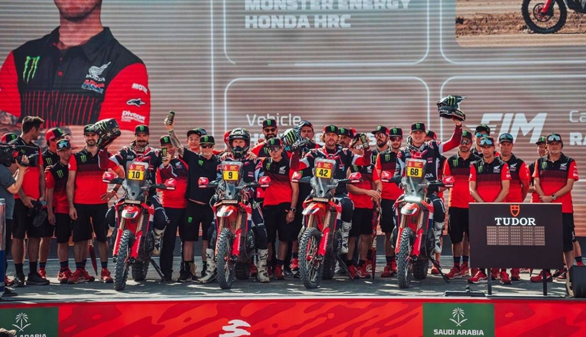 Los cuatro pilotos RallyGP de Honda HRC acabaron en el top 6 final del Dakar 2026