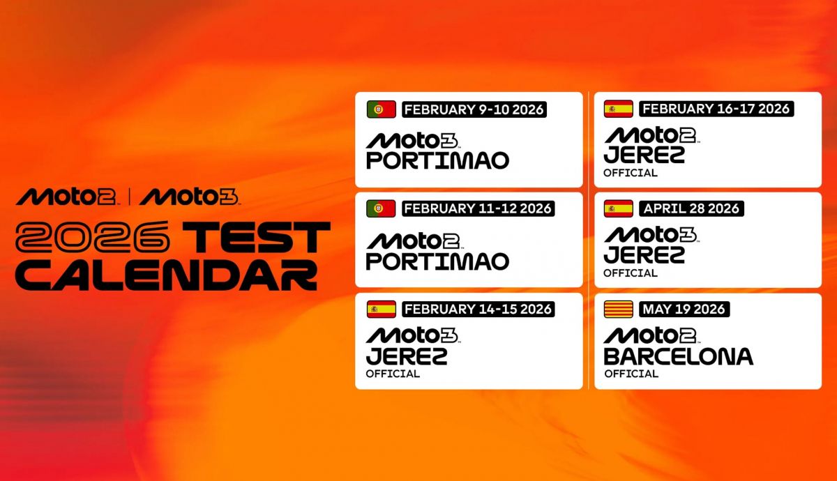 Todos los Test de Moto2 y Moto3 en 2026