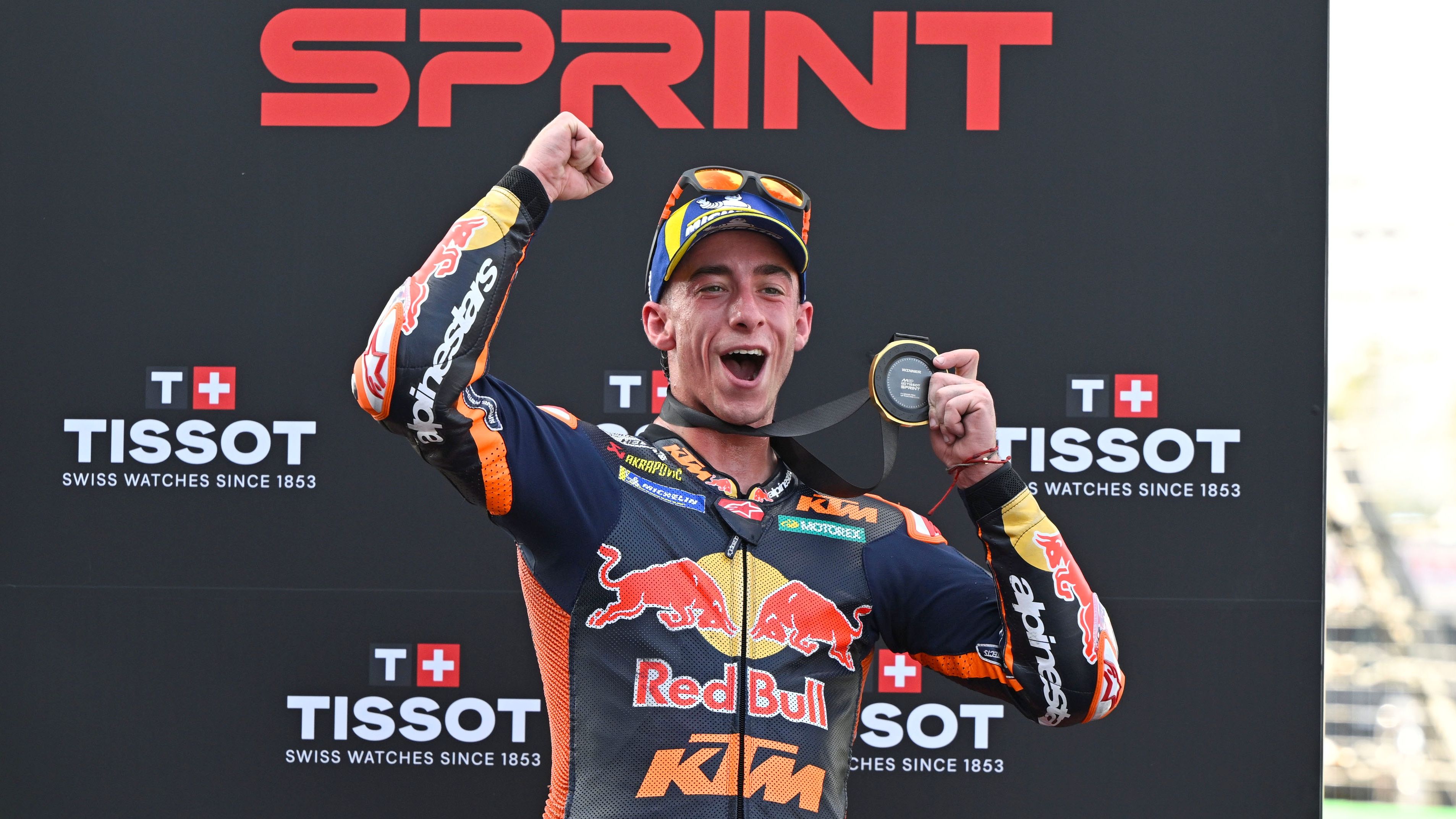 Pedro Acosta en el podio del Sprint del Gran Premio de Tailandia